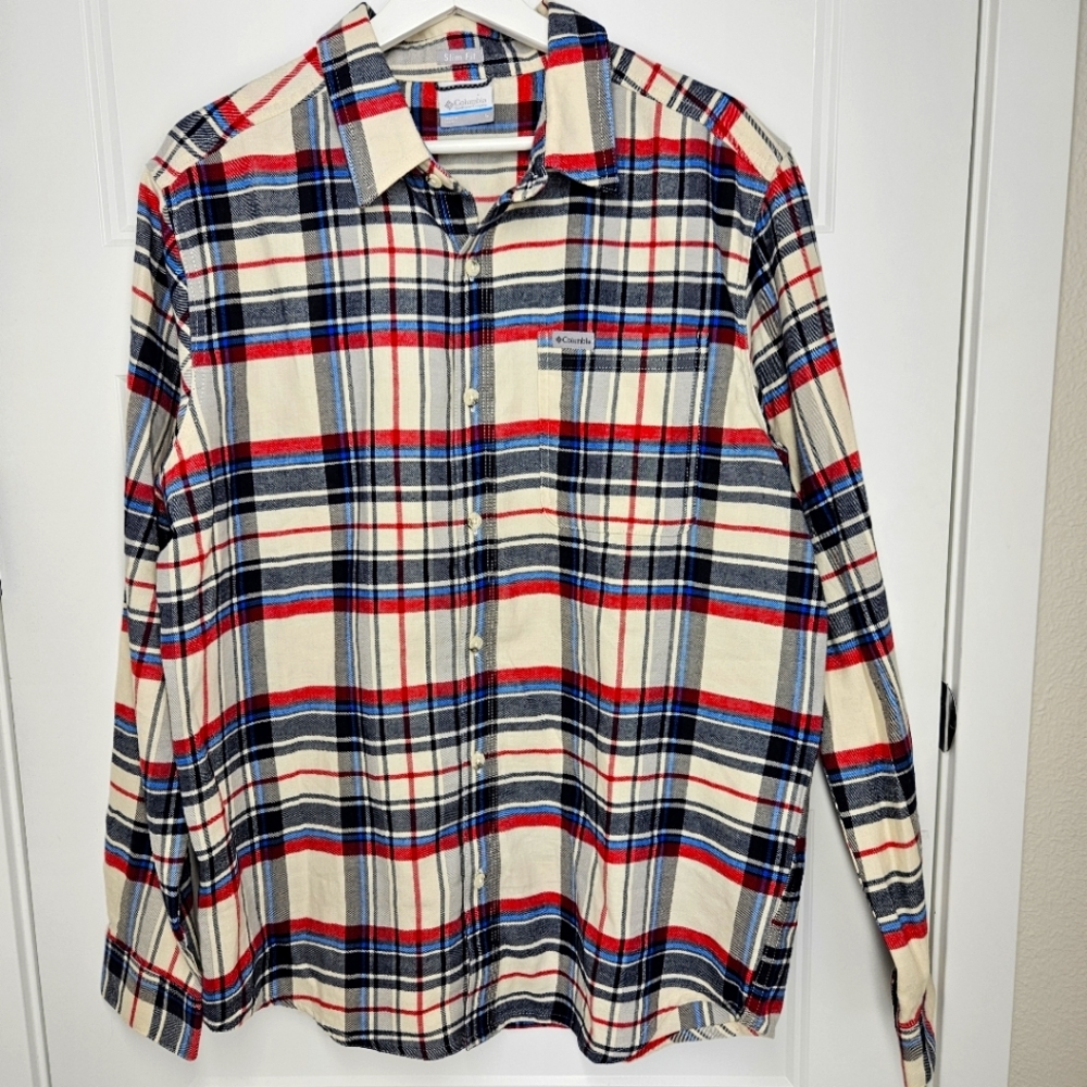 Columbia Boulder Ridge‎ Flannel Slim Fit - Men's Size Large